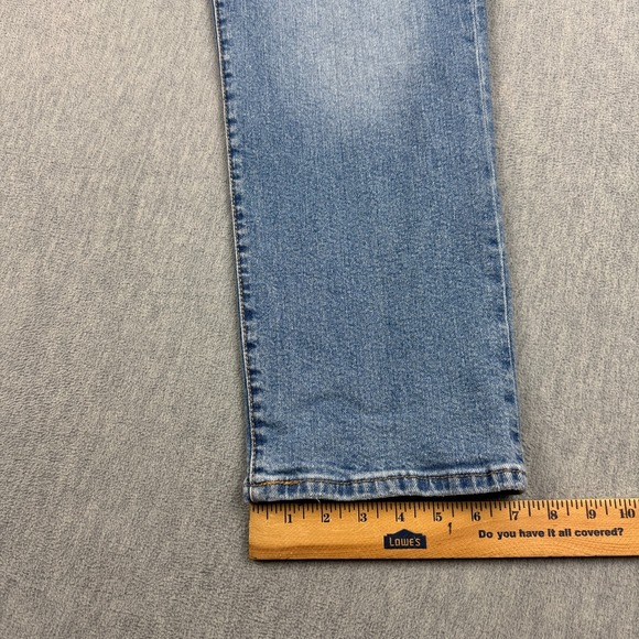 Levis Jeans Womens 30x27 Blue Denim Ribcage Straight Ankle High Rise Button Fly - Picture 11 of 15